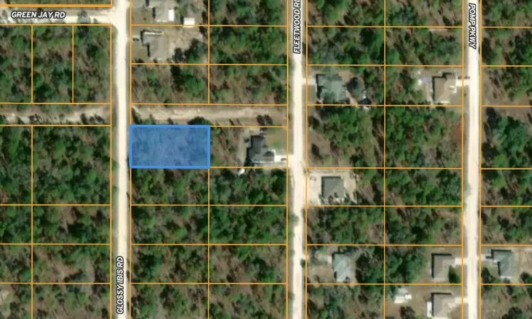 Aerial view of Brooksville, Florida Property